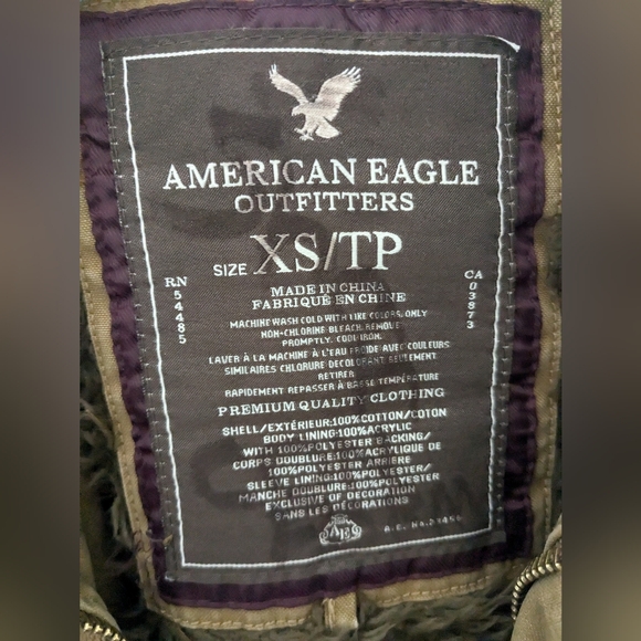 american eagle xs tan lined jacket - Picture 3 of 3